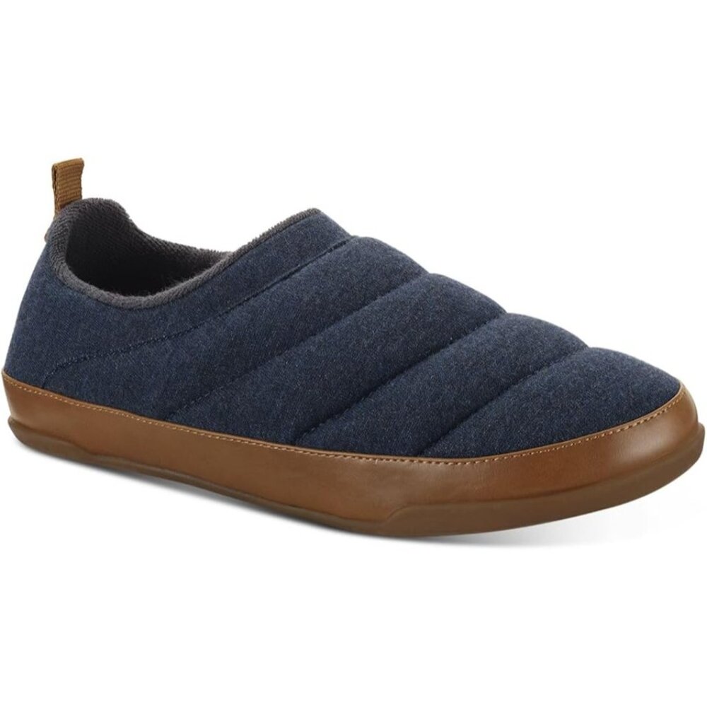 Sun + Stone Men's Derek Quilted Round Toe Platform Slip on Slipper Navy Size 10M